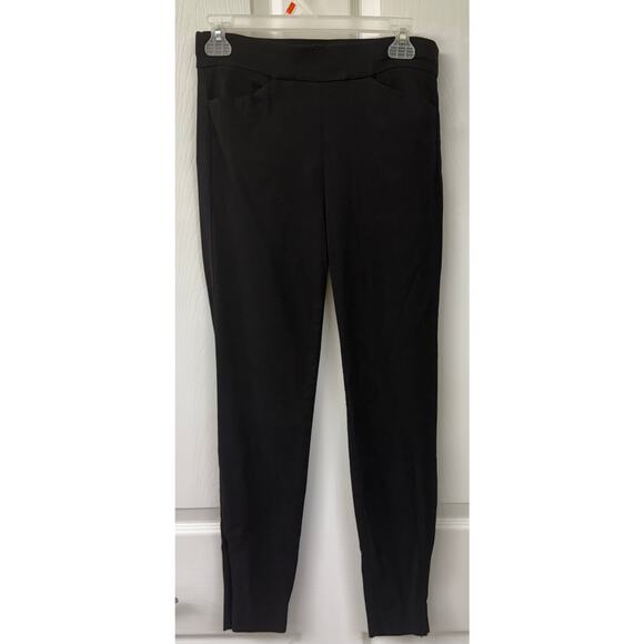 WHBM skinny ankle zipper ankle closure size 2 pull on black work pants - Picture 3 of 9